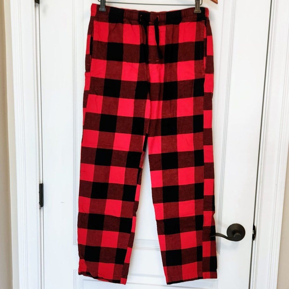 GAP Cotton Flannel Pajama Pants Red Black Plaid Small